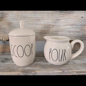 SET of Rae Dunn Scoop  Sugar Creamer Pour pitcher